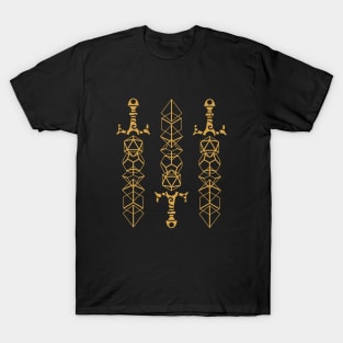 Polyhedral Dice Set Sword TRPG Tabletop RPG Gaming Addict T-Shirt